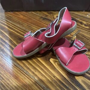 Girls Footmates Red Sandals Size 11